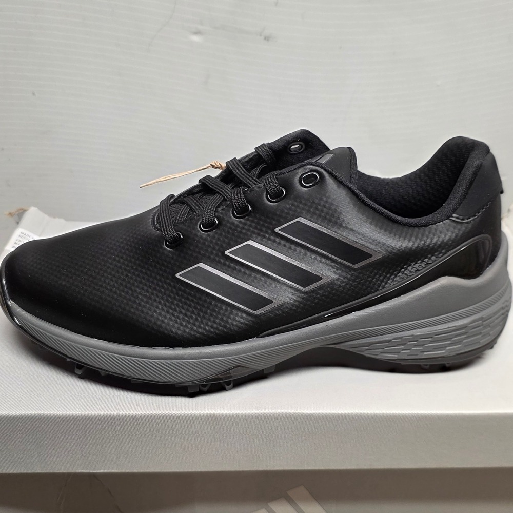Adidas ZG23 Mens Golf Shoes Core Black Grey Spiked Waterproof GW1178 Size 7.5